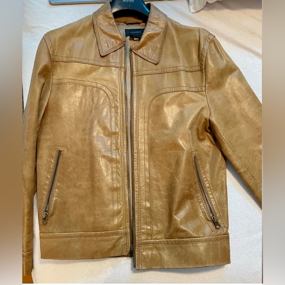 Men's Tan Leather Jacket